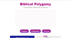 Desktop Screenshot of biblicalpolygamy.com