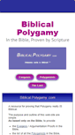 Mobile Screenshot of biblicalpolygamy.com
