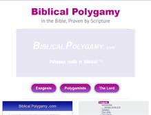 Tablet Screenshot of biblicalpolygamy.com